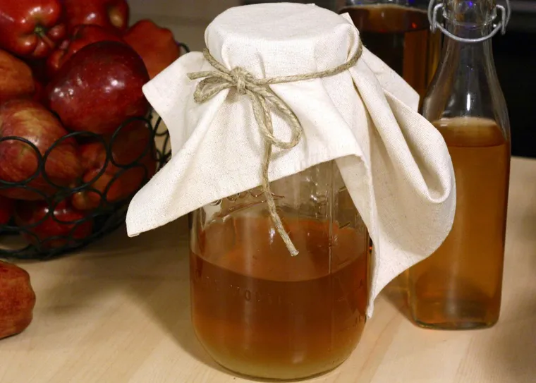 fermentation vinaigre pomme en bocal