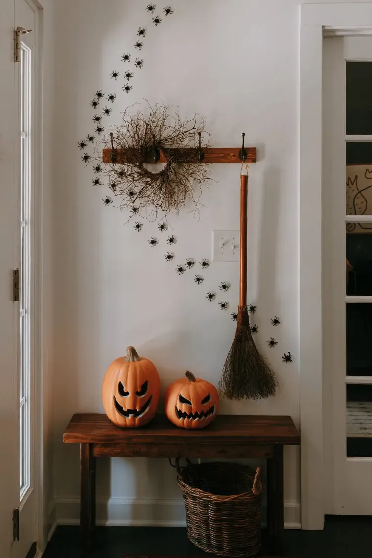 deco maison halloween araignées