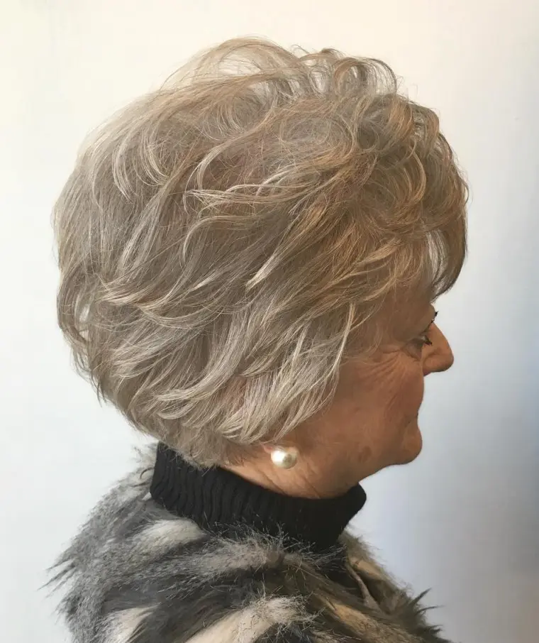 short haircut for curly hair mature woman trend 2022