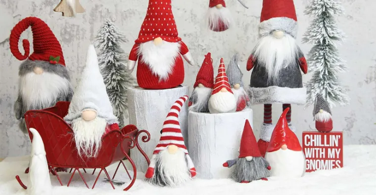 décoration gnomes de Noël