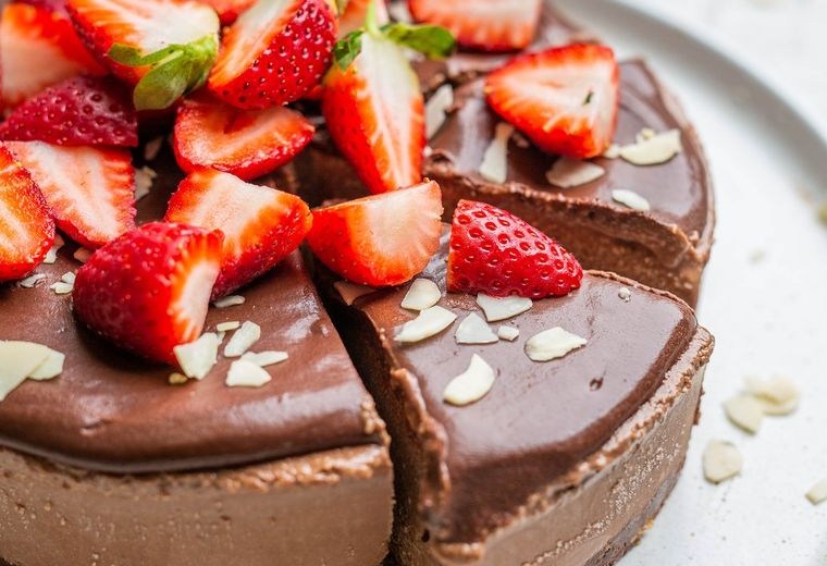 idée décoration gâteau au chocolat sans sucre ni farine