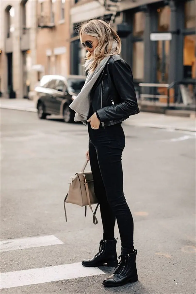 tenue femme casual street style bottes modernes