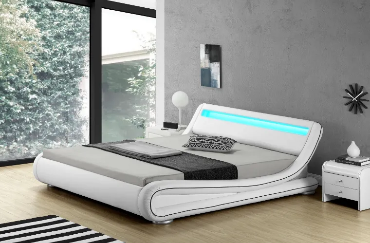 lit ultra moderne cadre lit blanc