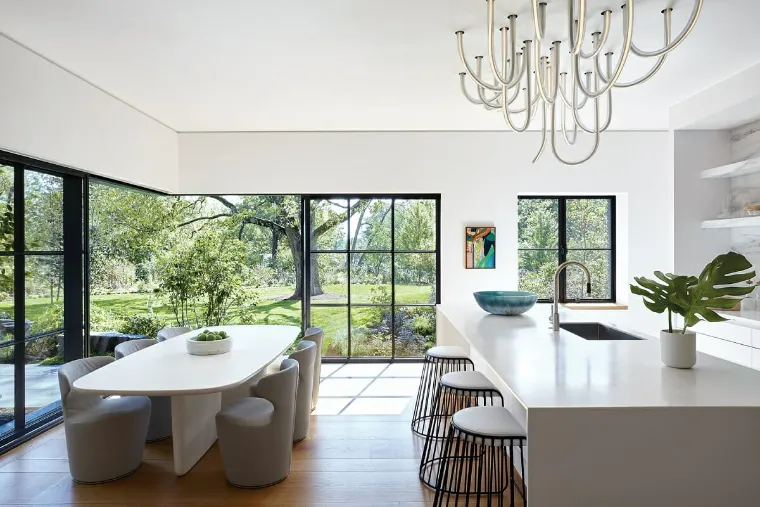 luxe espace géant minimalisme décor cuisine 2023