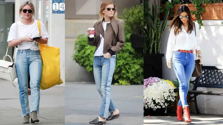 comment porter les jeans femme tendance hiver 2023 en deux couleurs 