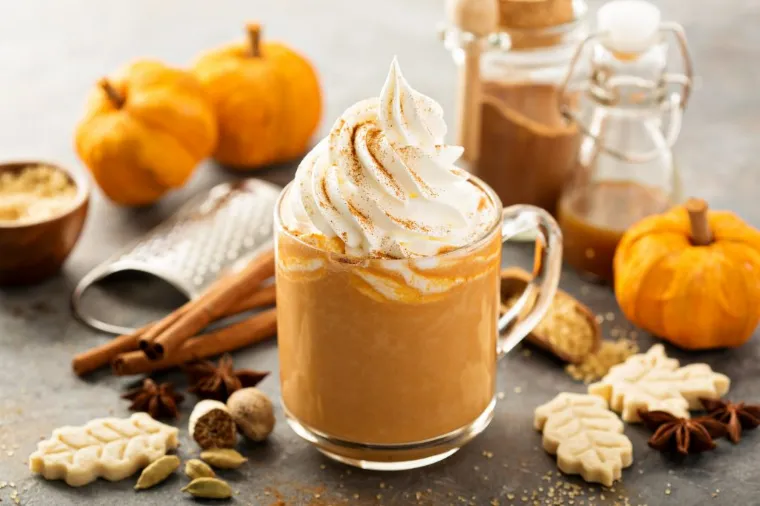 making homemade pumpkin latte