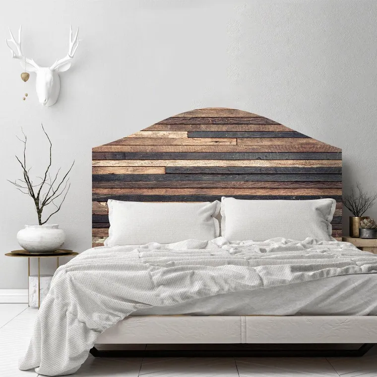 natural wood effect adhesive headboard