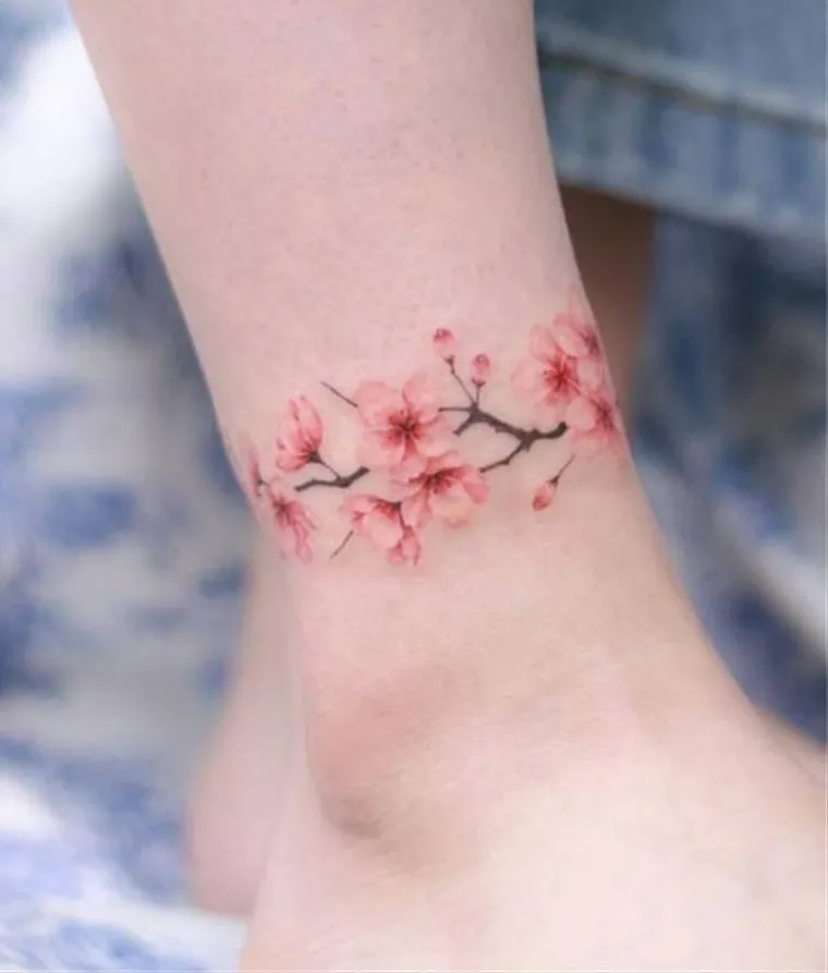 tatouage bracelet fleur de cerisier