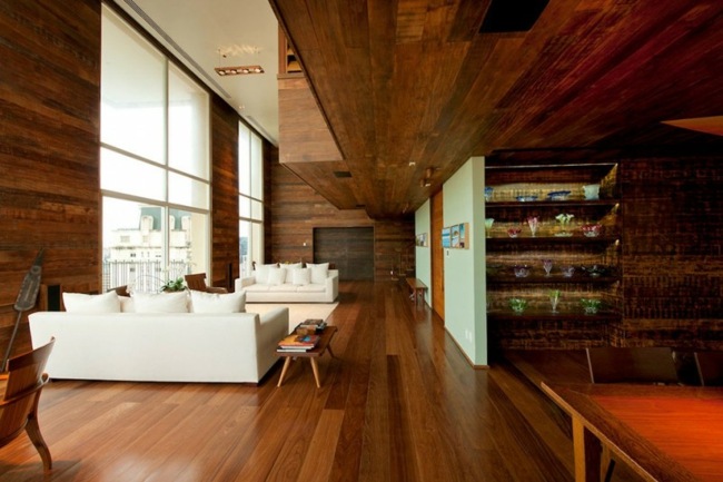 Appartement Sao Paulo salon bois