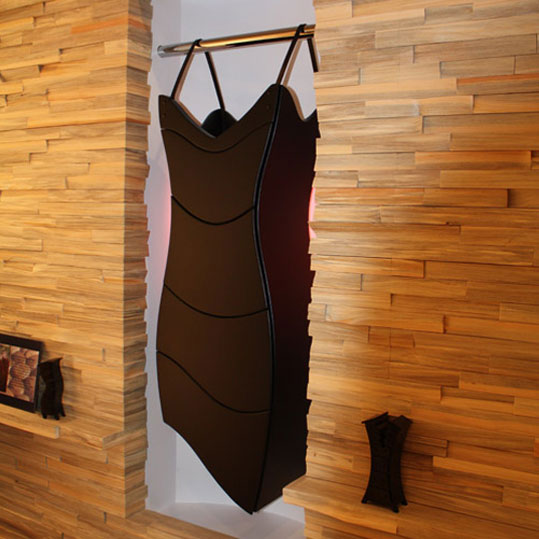 meuble de design deco chambre bois noir armoire