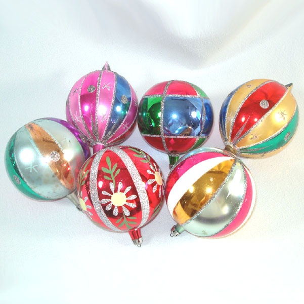 Boules de Noël couleurs verre soufflé