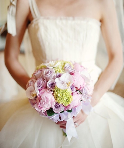 Bouquet de mariage rose pale