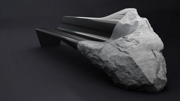 Canape design carbone Volvic pierre
