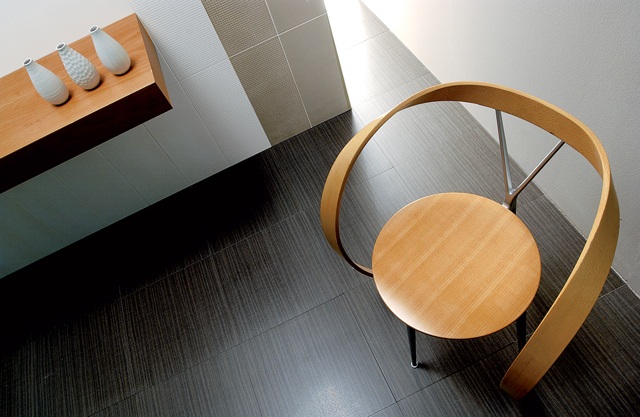 Carrelage design sol meubles bois