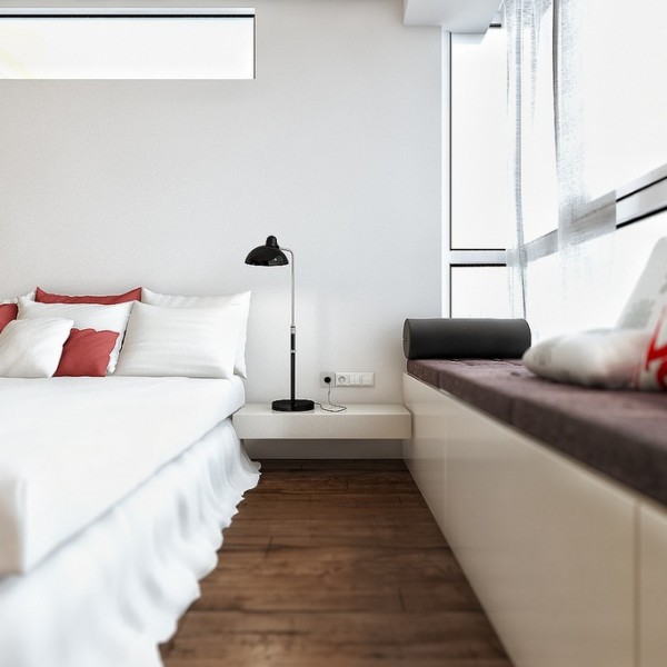 Chambre à coucher design artistique et bois