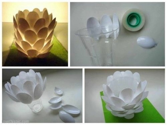 DIY décoration lustre design plastique