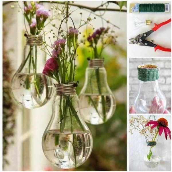 DIY idee ampoules mini vases