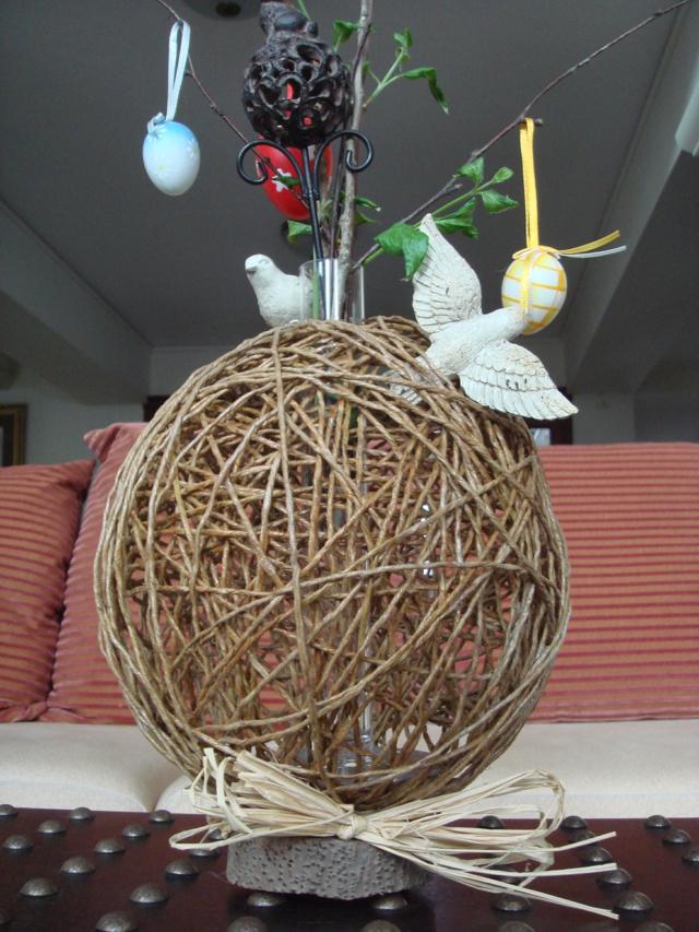 Déco de Pâques DIY vase avec corde