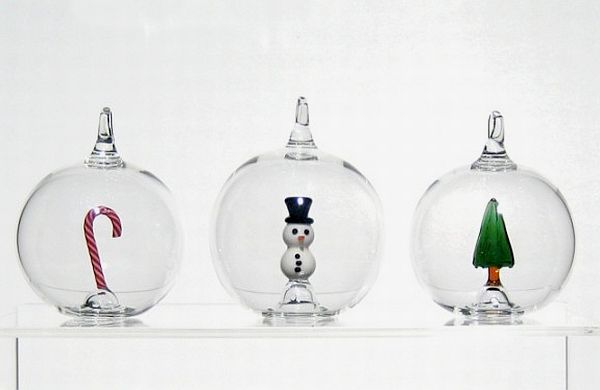 Déco boules Noël  transparentes