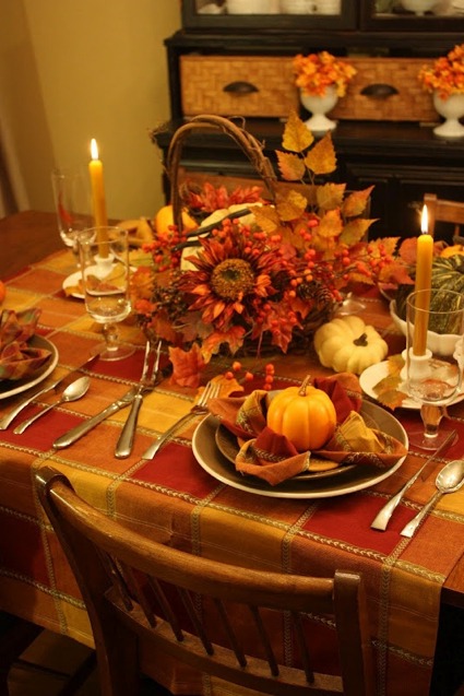 Decoration automne table