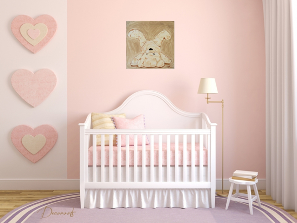 Décoration en rose pâle pour la chambre du bébé