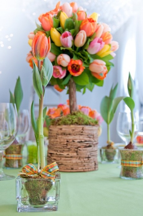 Decoration tulipes mariage de printemps