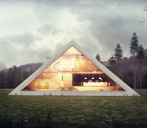 Design créatif maison pyramide général