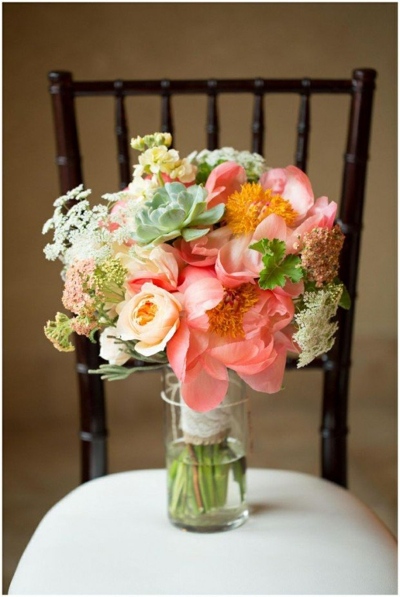 Fleurs fraiches bouquet mariage ete