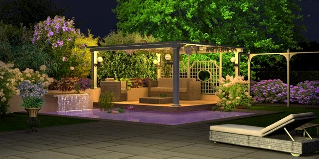 Jardin colore violet