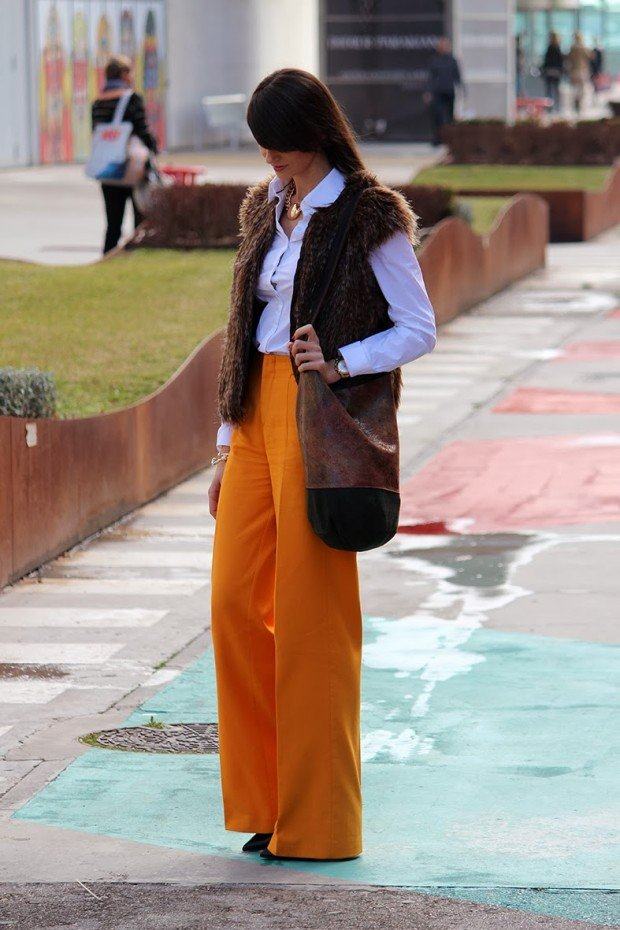 Orange pantalon tendance