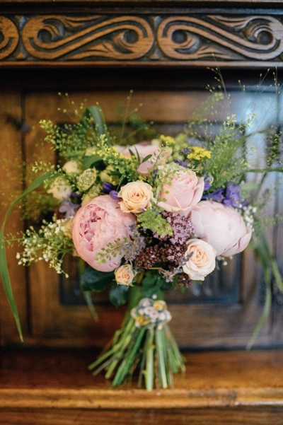 Pivoine violette bouquet de mariage