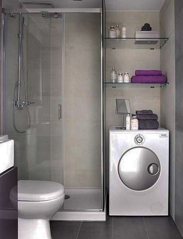 Salle de bain design moderne en gris