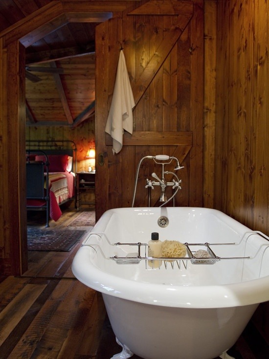 Salle de bain rustique bois style chalet