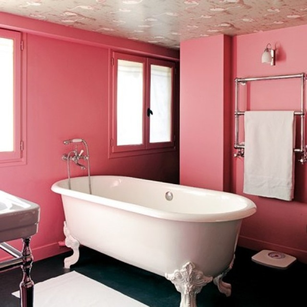 Salle de bain en rose