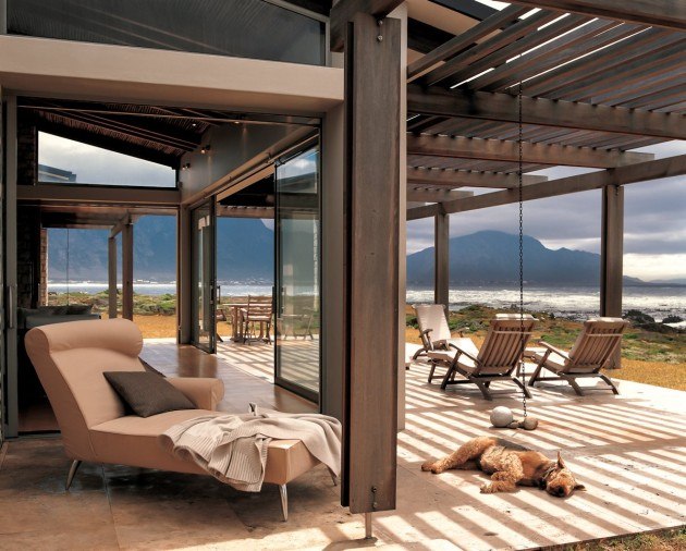 Salon terrasse villa de vacances Afrique