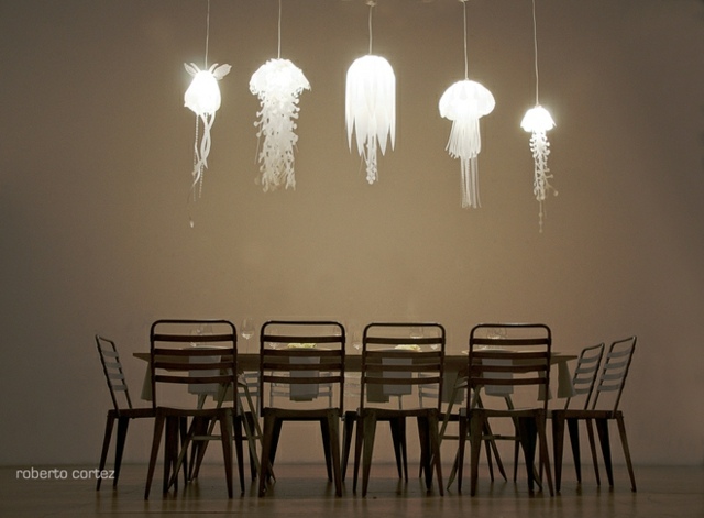 Serie medusae lampes insolites