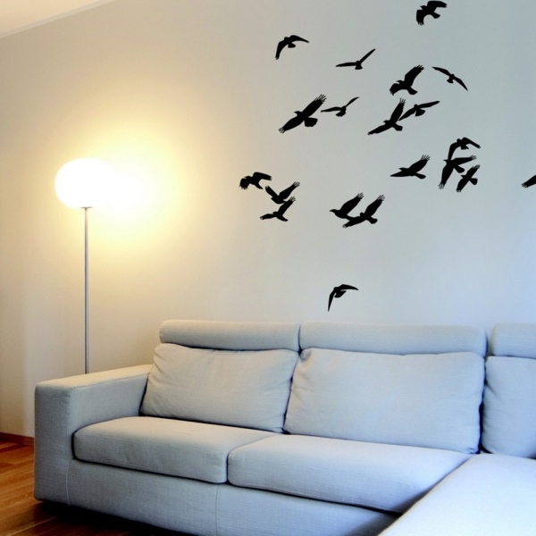 Sticker de décoration avec des oiseaux migrateurs