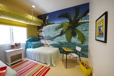 Style plage Hawai chambre