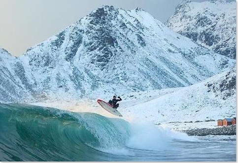 Surfer pole nord sud