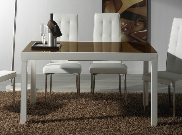 Table design bicolore