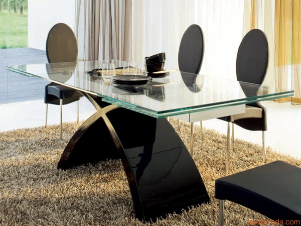 Table design en verre