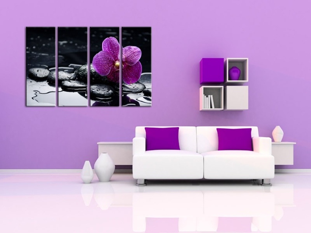 Tableaux modernes en violet