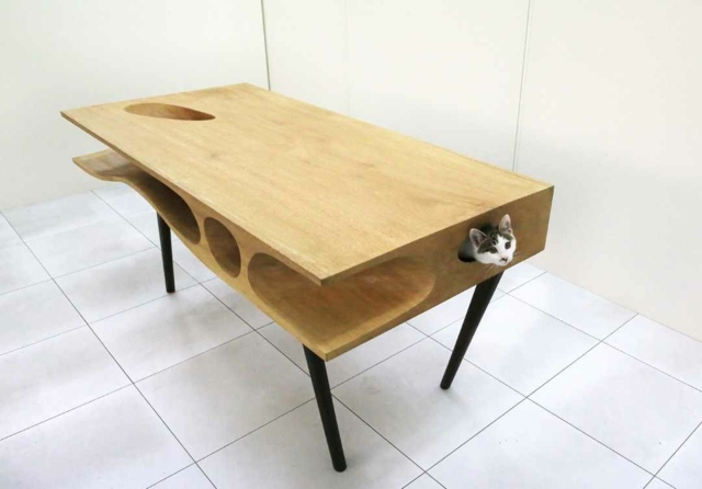 Vue generale une table design pour chat