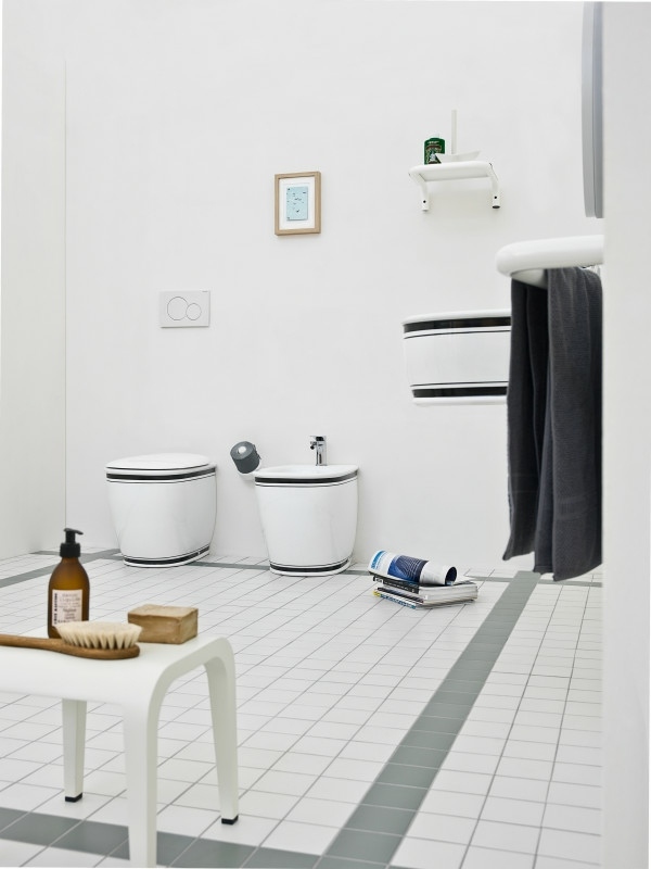 accessoires style retro salle bain moderne