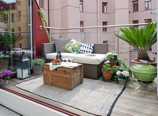 aménagement balcon meubles extérieur