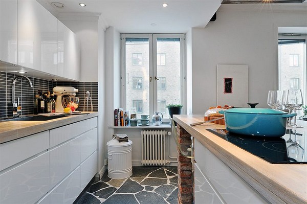 aménagement cuisine petit appartement suédois