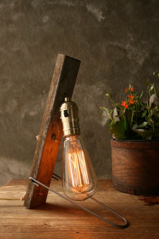 ampoule edison vintage ensemble rustique