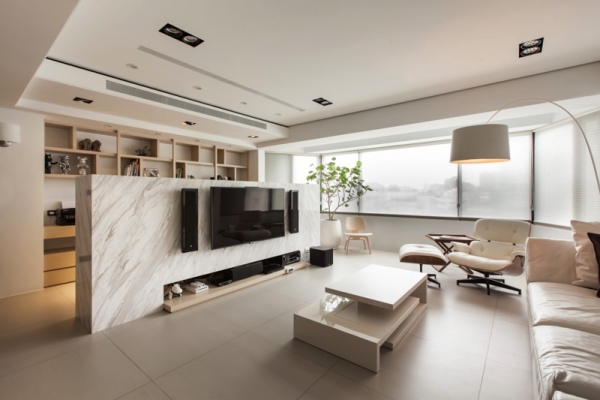 aménagement-de-maison-idée-originale-cloison-mur-revêtement-marbre
