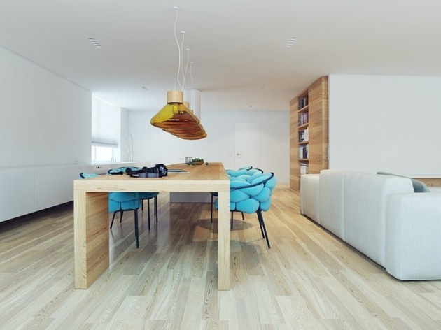 apartement moderne architecture contemporain parquet table canape