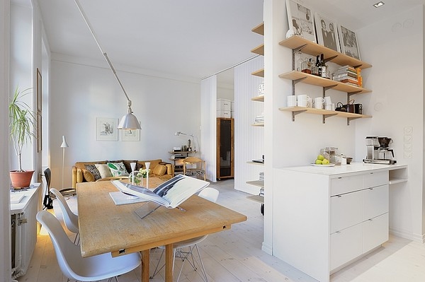 appartement design scandinave salon cuisine